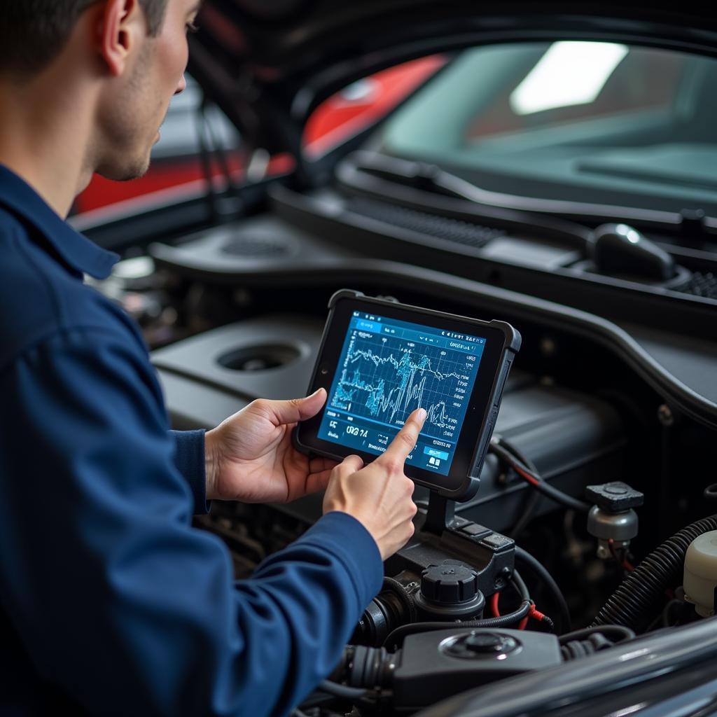 Advanced Diagnostic Equipment in Use at a Prescott Auto Service Center