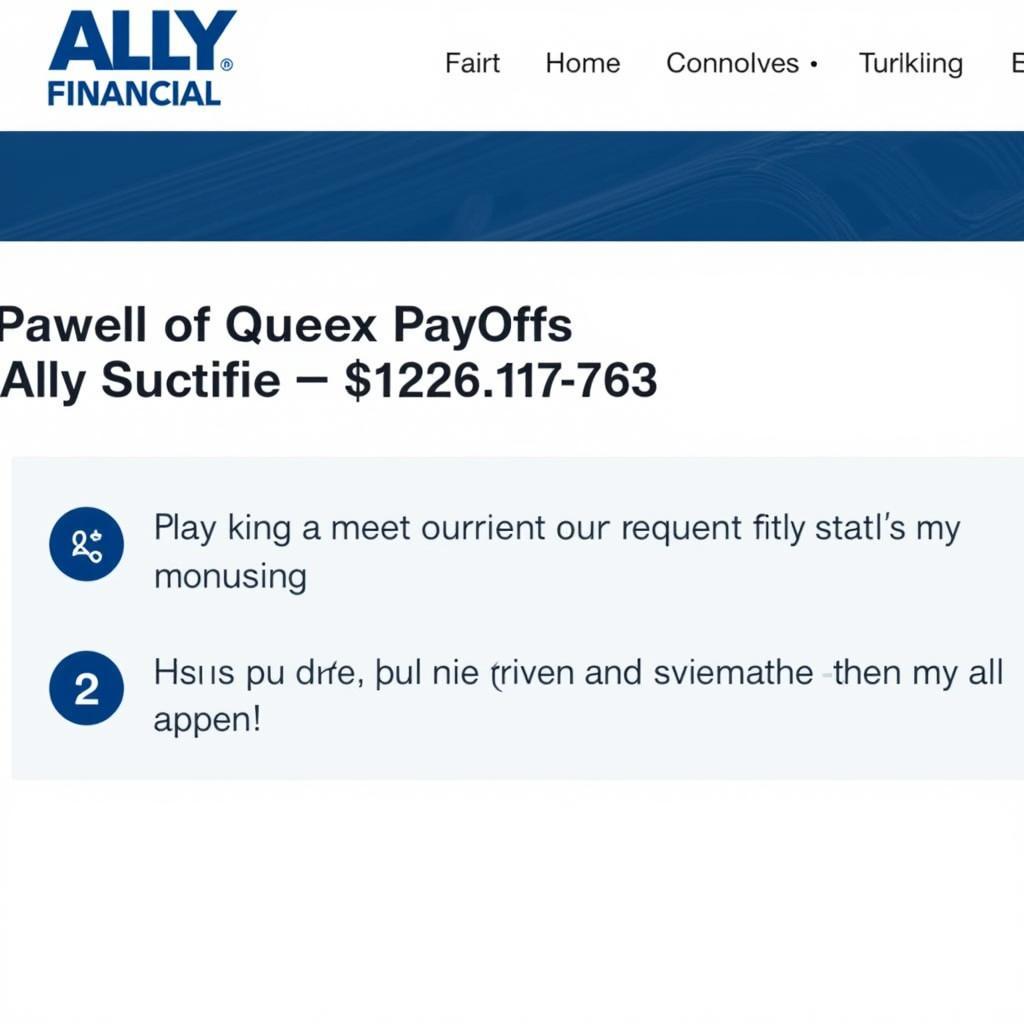 Ally Financial Auto Payoff Information