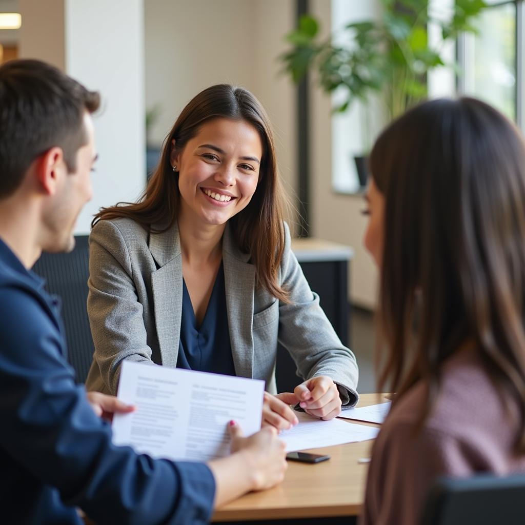 American Family Customer Service Representative Helping a Client