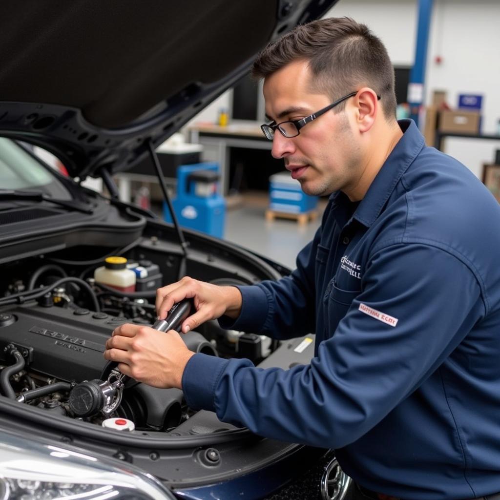 Art Ibarra Auto Service Technician at Work