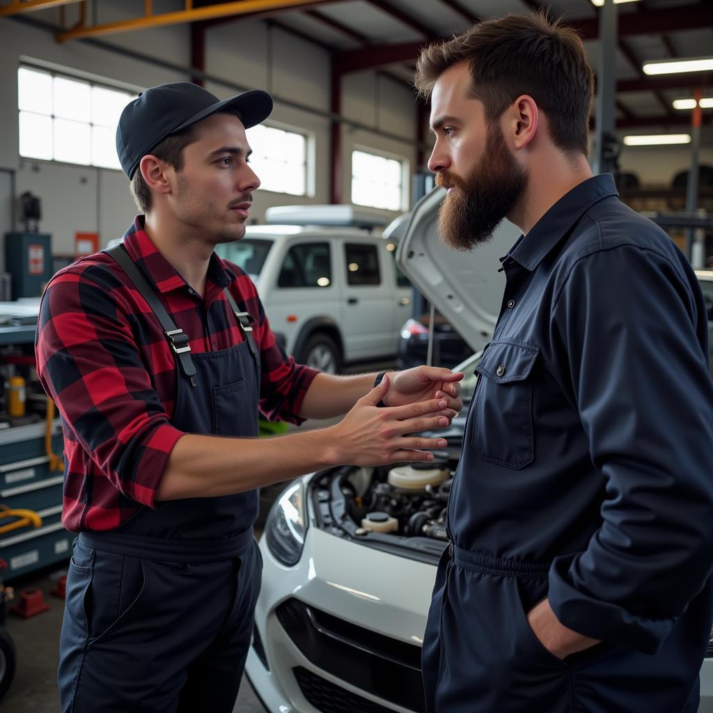 Asking Questions at an Auto Repair Shop