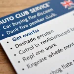 Auto Club Membership Card