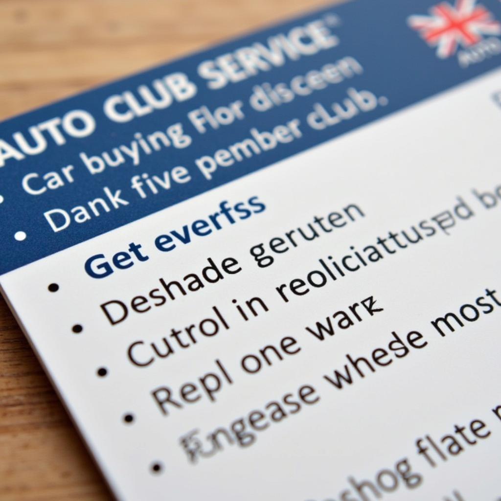 Auto Club Membership Card