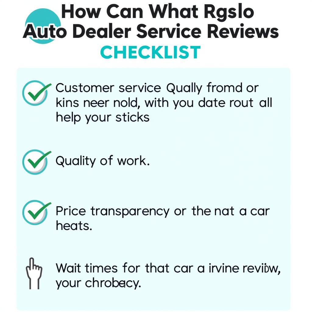 Checklist for Evaluating Auto Dealer Service Reviews