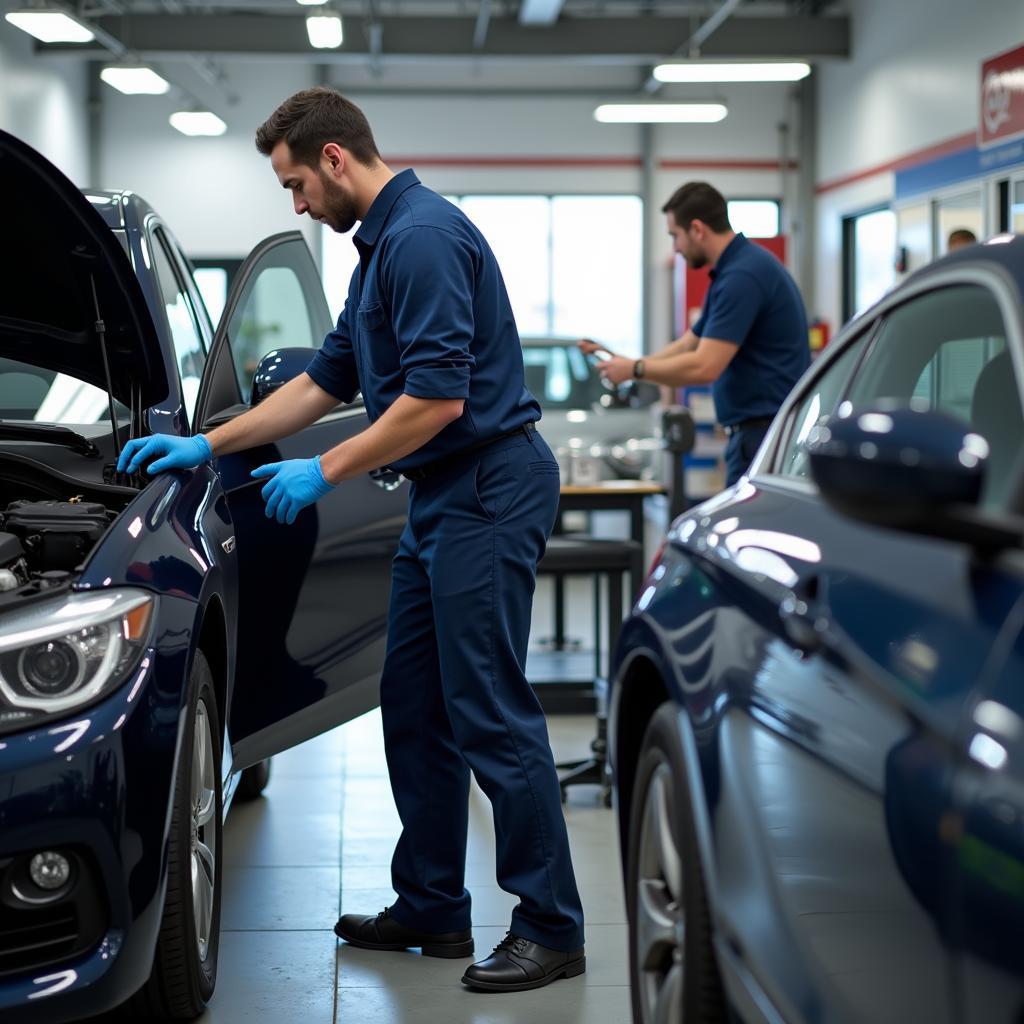 Regular Maintenance at an Auto Express Service Centre