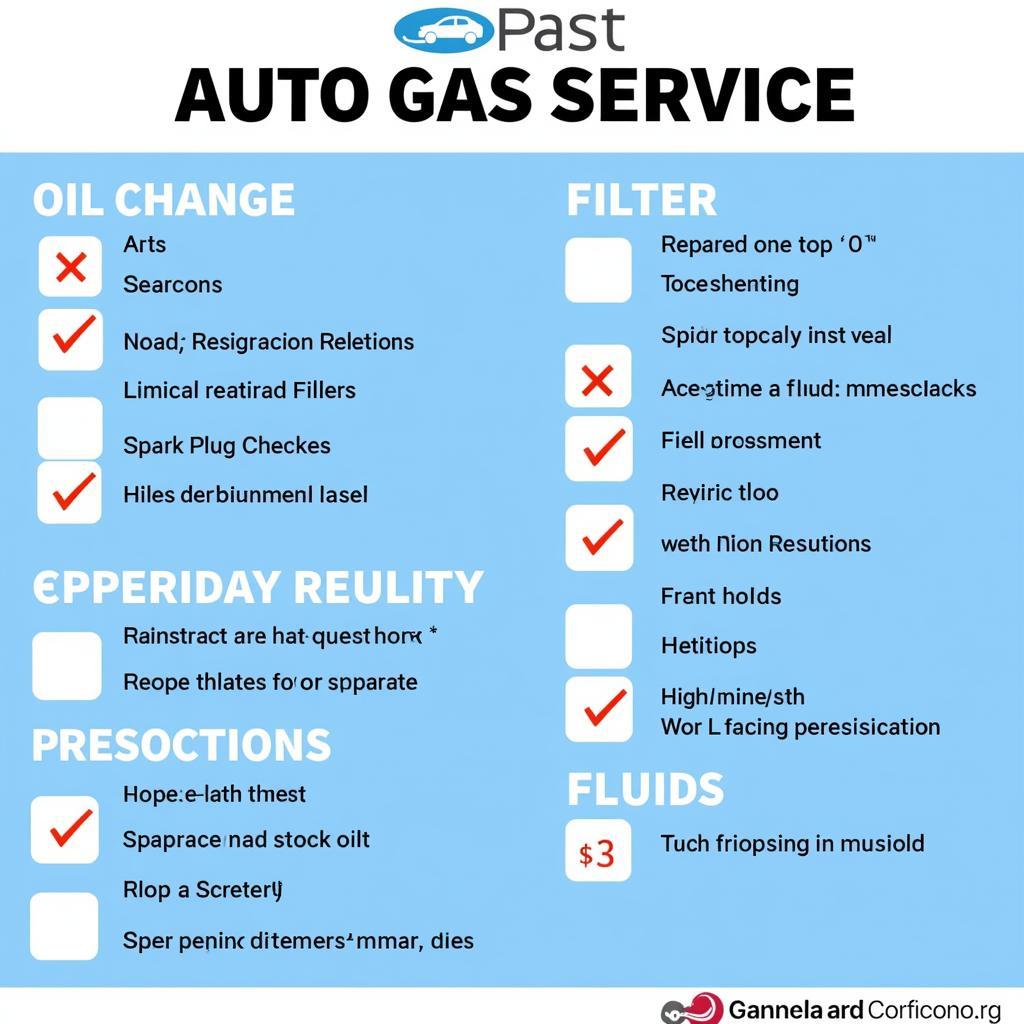 Comprehensive Auto Gas Service Checklist