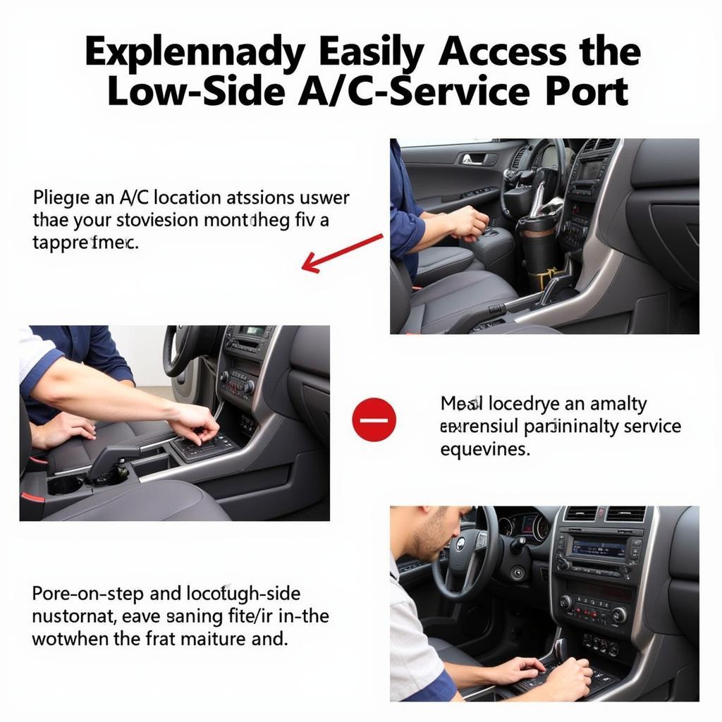 Accessing the Low Side A/C Service Port with an Extension