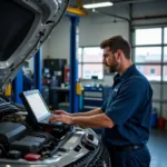 Car repair at an auto service center in Boardman, Ohio