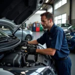 Experienced Auto Service Technician at Work in College Station