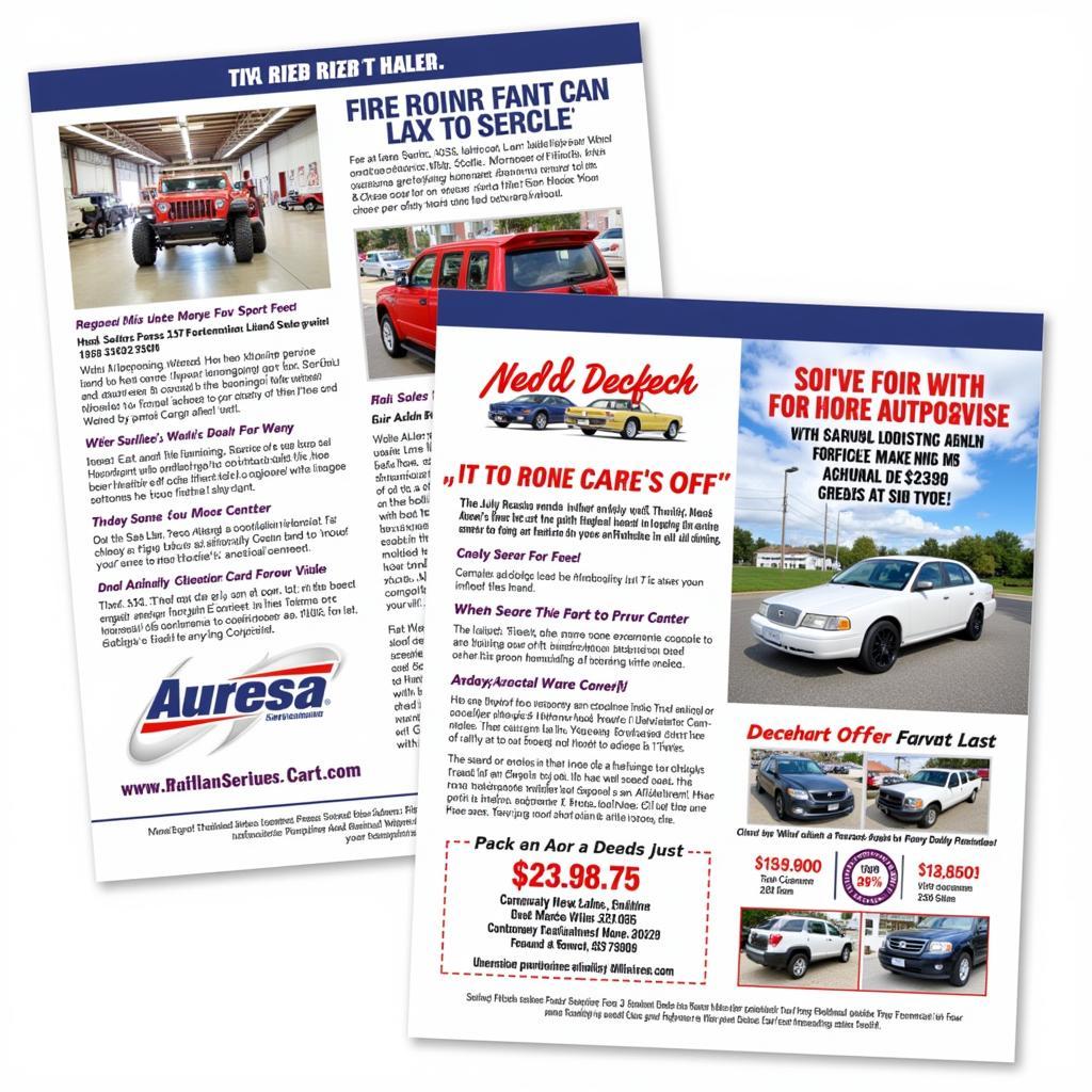 Example of an effective auto service mailing design