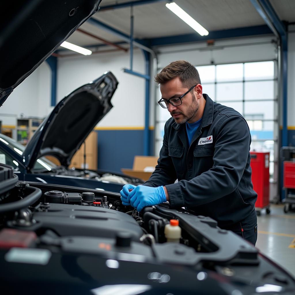 ASE Certified Technician Working on a Car in Honolulu