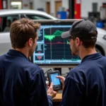 Bob and Nick Using Specialized Diagnostic Tools on a German Car