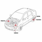 Car AC System Components Diagram