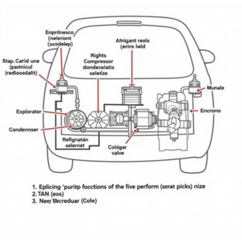 Car AC System Components Diagram