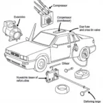 Car AC System Components Diagram