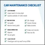 Car maintenance checklist in Alabama