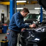 Carversville Auto Repair Services: Technician Working on a Car