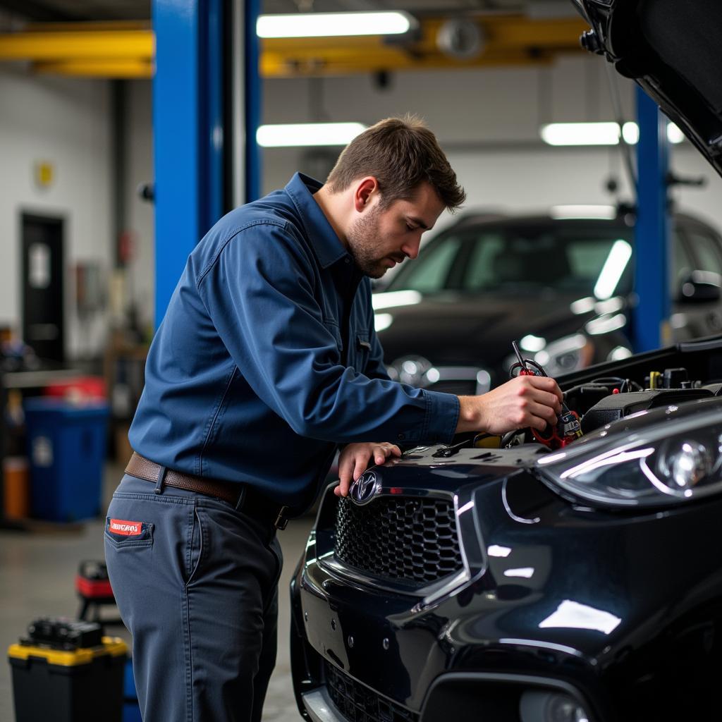 Carversville Auto Repair Services: Technician Working on a Car