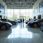 Clean Auto Dealership Showroom