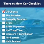 Regular car maintenance checklist including oil change, tire rotation, and brake inspection