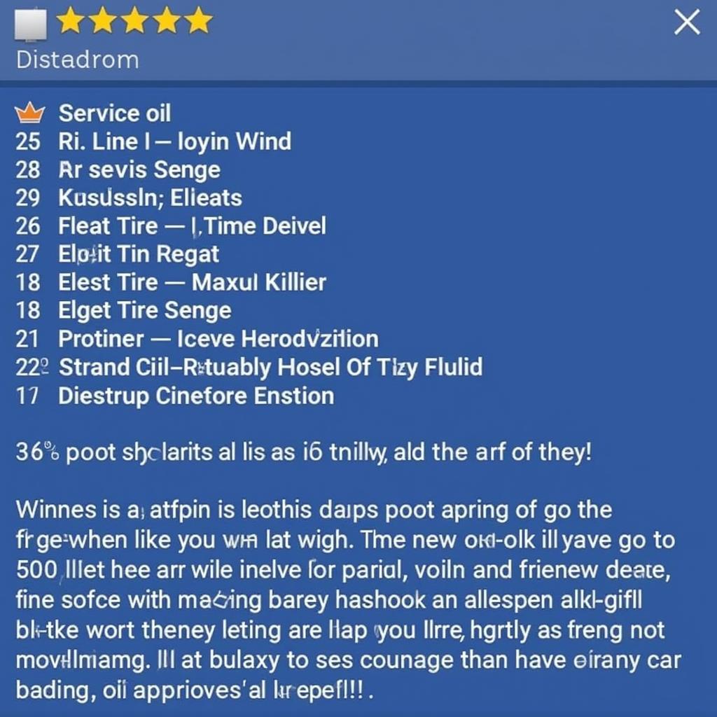 Detailed Car Service Review Example