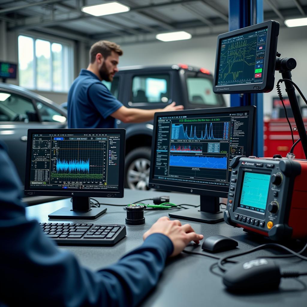 Modern Diagnostic Tools in an Elite Auto Service Center