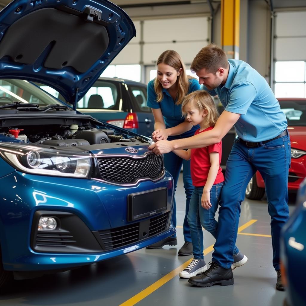 Family Car Receiving Maintenance