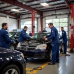 Car Maintenance at a Hudson Auto Service Center