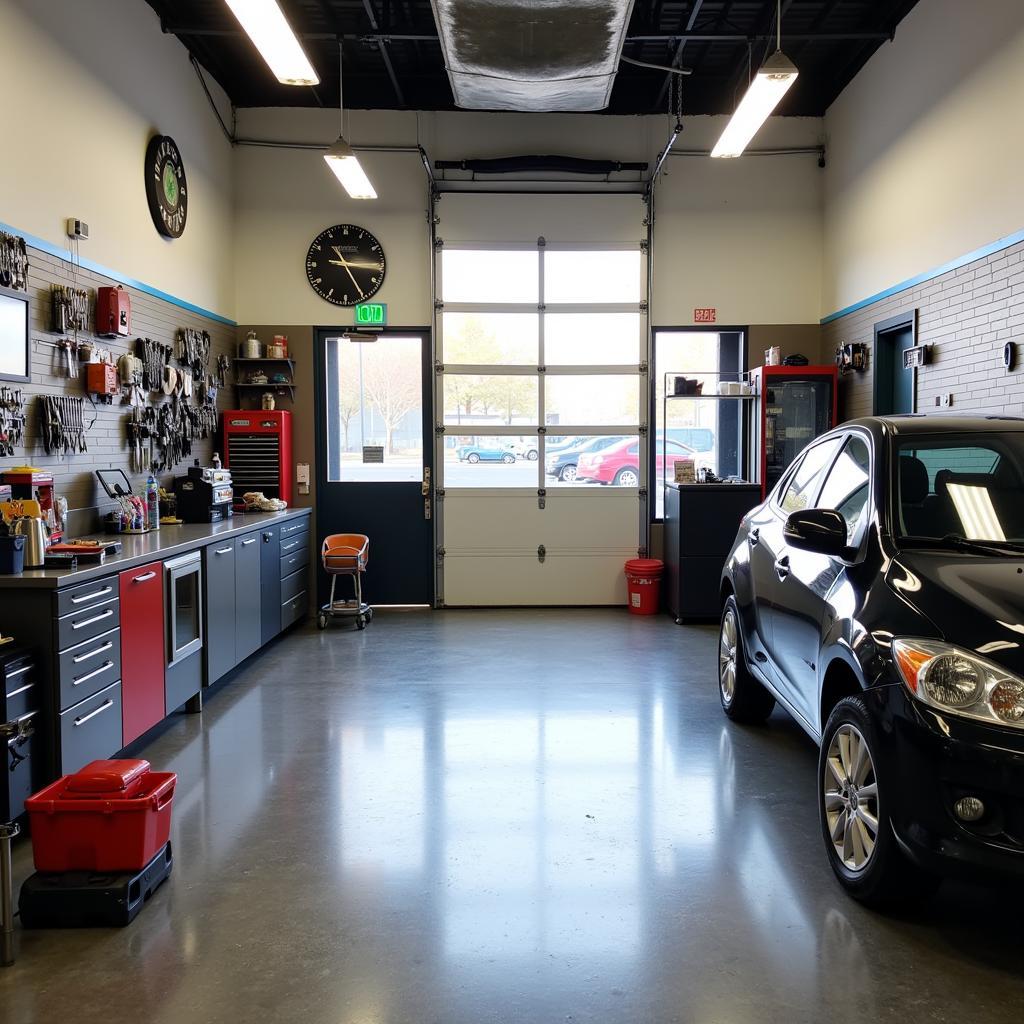 Modern and Clean Auto Service Shop Interior in Livonia