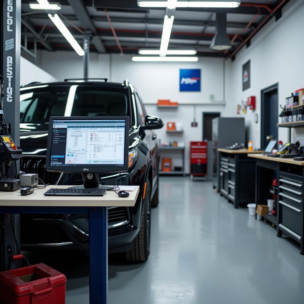 Modern Auto Repair Shop Equipment