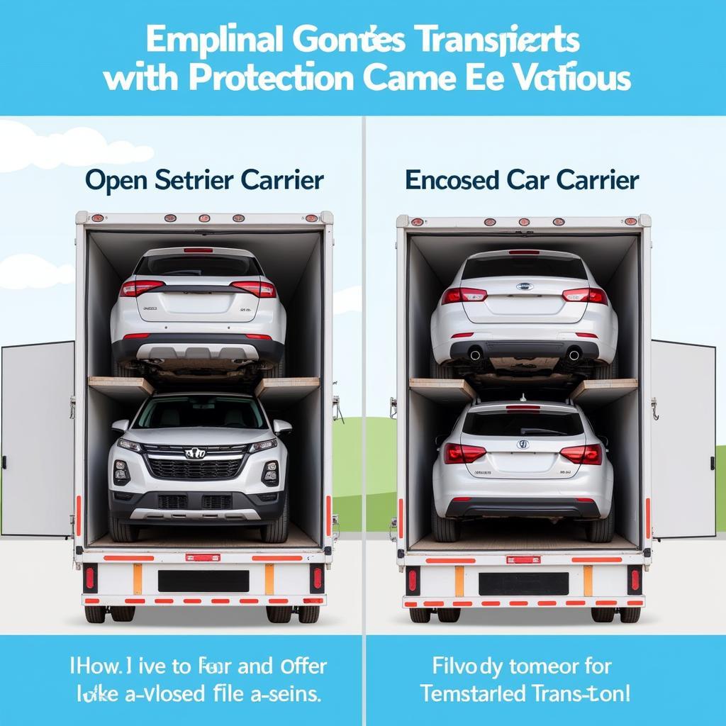 Comparing open and enclosed car carriers