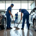 Trained and Professional Cleaning Staff at Work