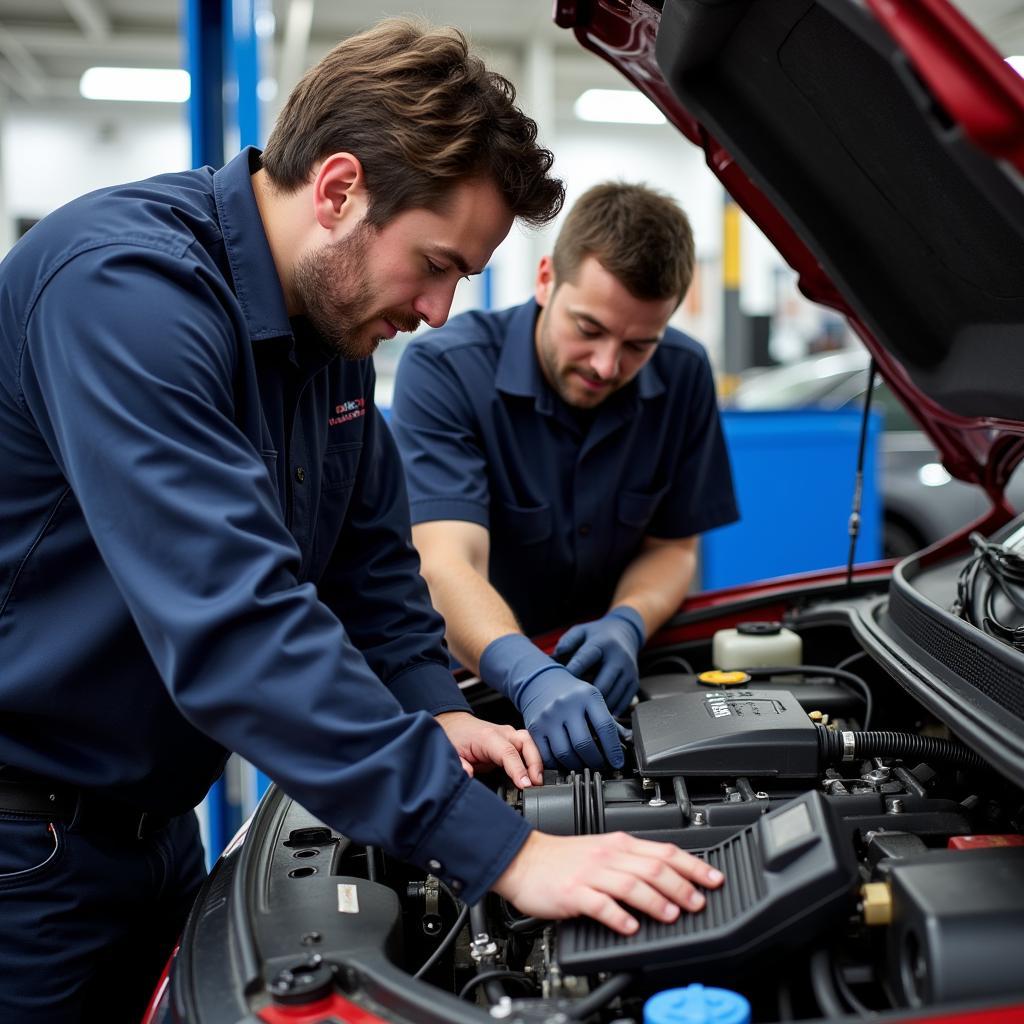 Expert Auto Service Technicians at Work