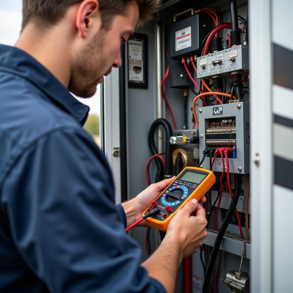 RV Electrical System Checkup by a Technician