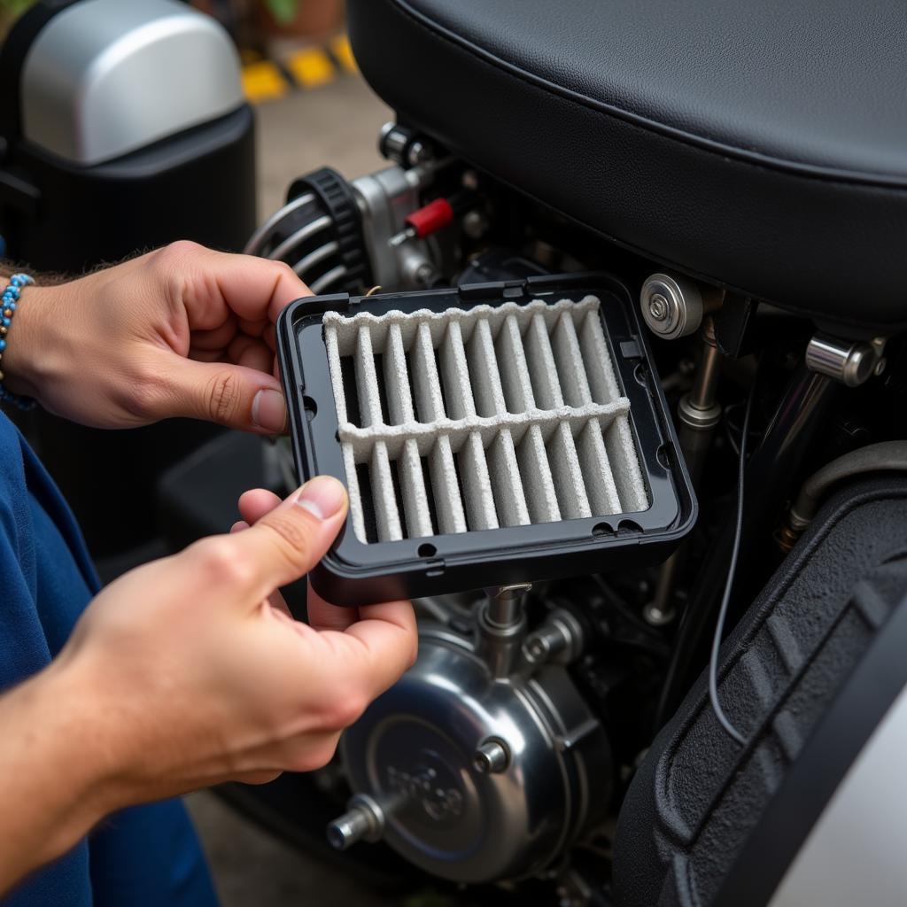 Replacing Scooter Engine Air Filter